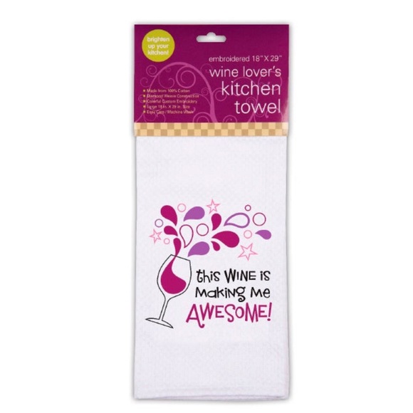 NWT Awesome Embroidered Kitchen Towel - Picture 1 of 2